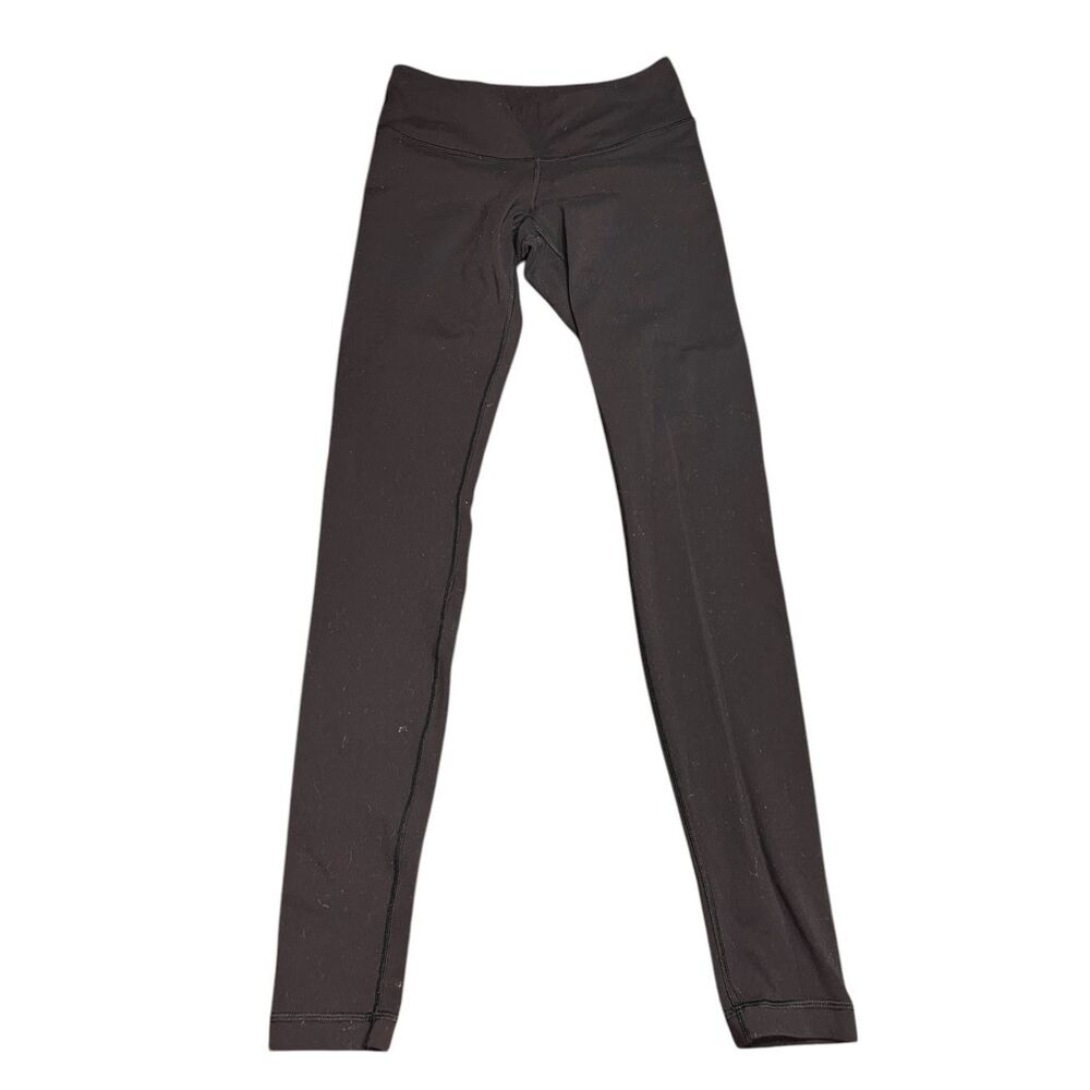 Lululemon double align size 6 black 30” inseam leggings yoga workout